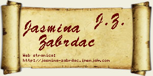 Jasmina Zabrdac vizit kartica